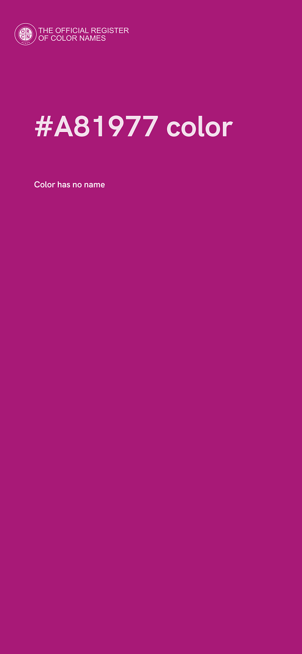 #A81977 color image