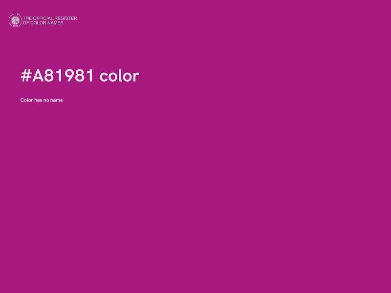 #A81981 color image
