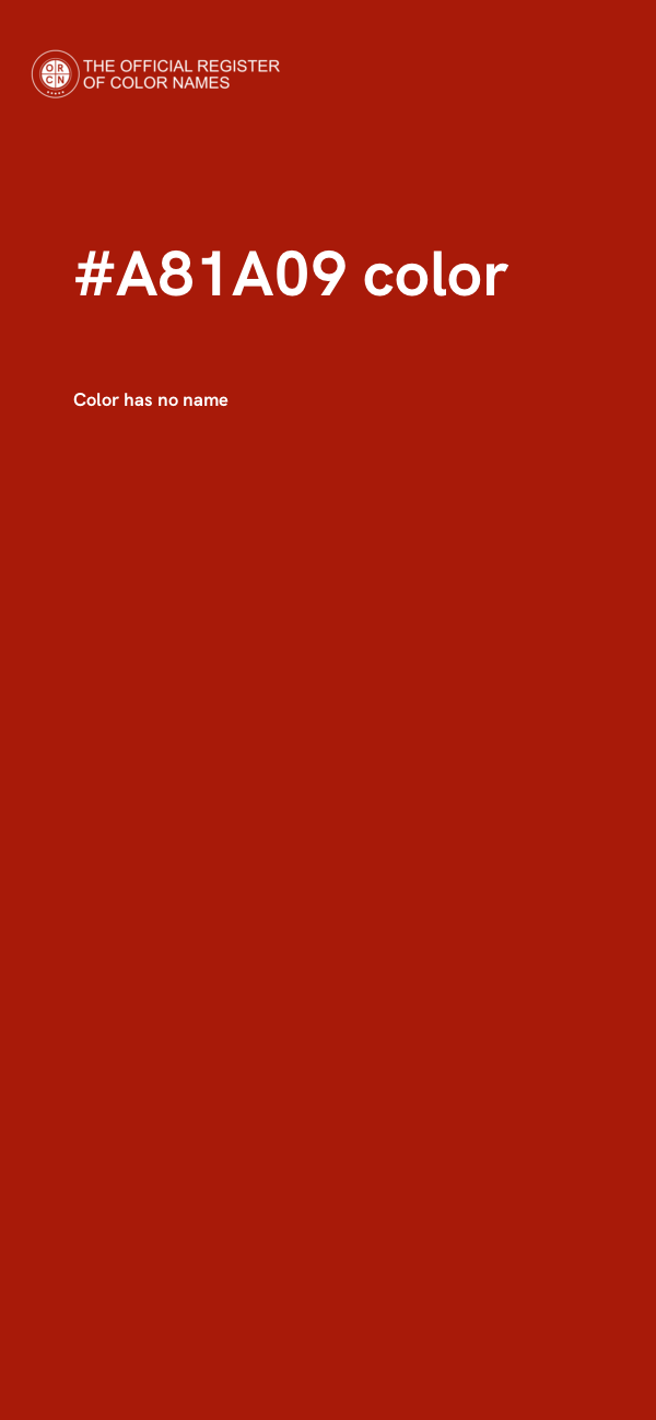 #A81A09 color image