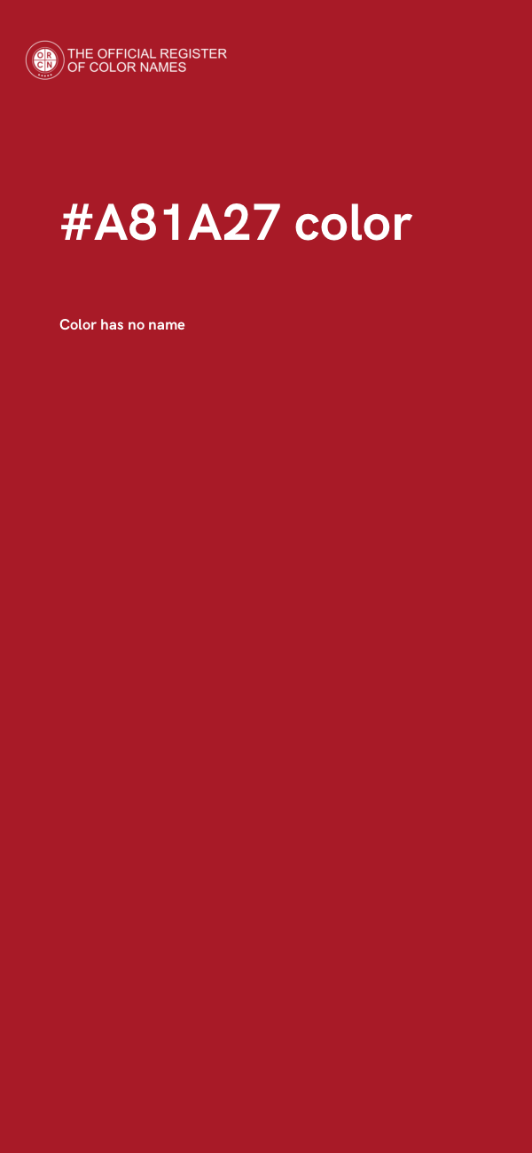 #A81A27 color image