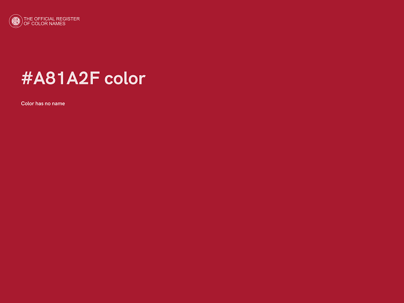 #A81A2F color image