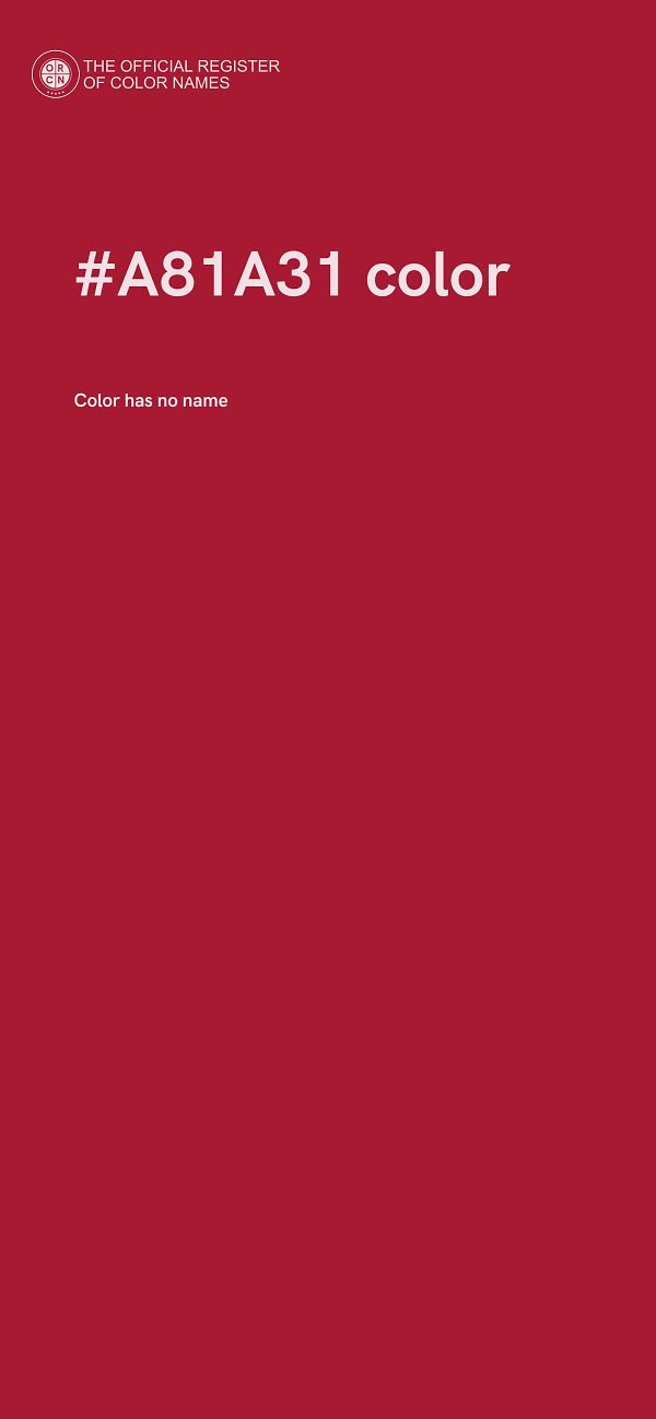 #A81A31 color image