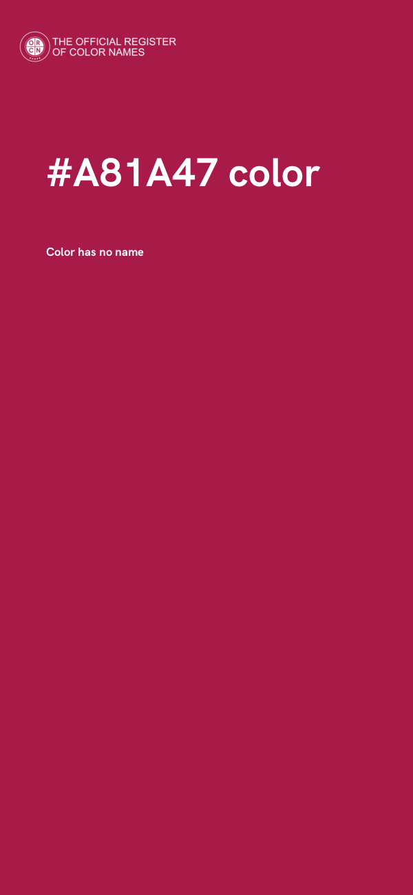 #A81A47 color image