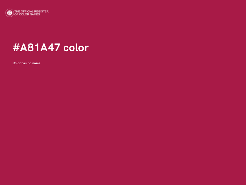 #A81A47 color image