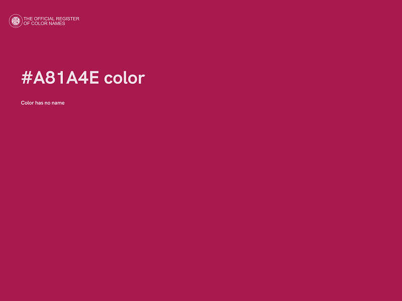 #A81A4E color image