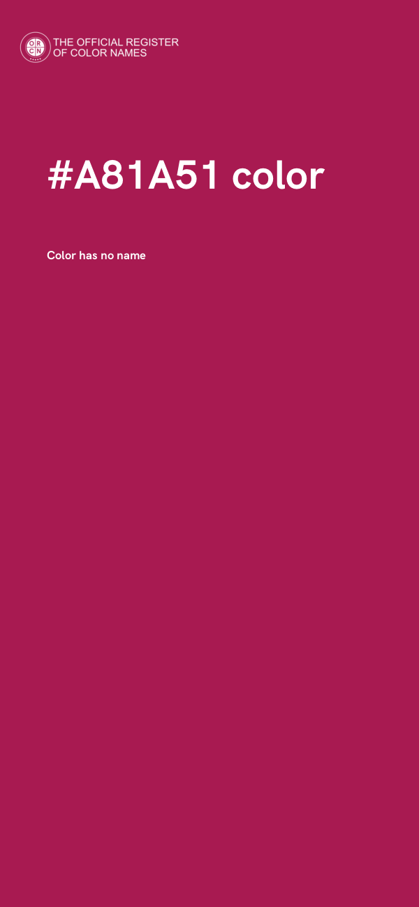 #A81A51 color image