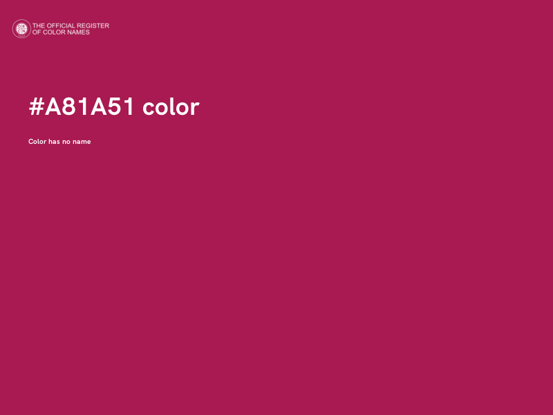 #A81A51 color image