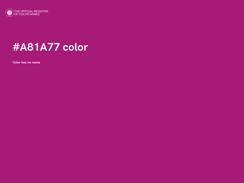 #A81A77 color image
