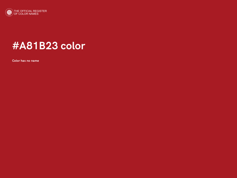 #A81B23 color image