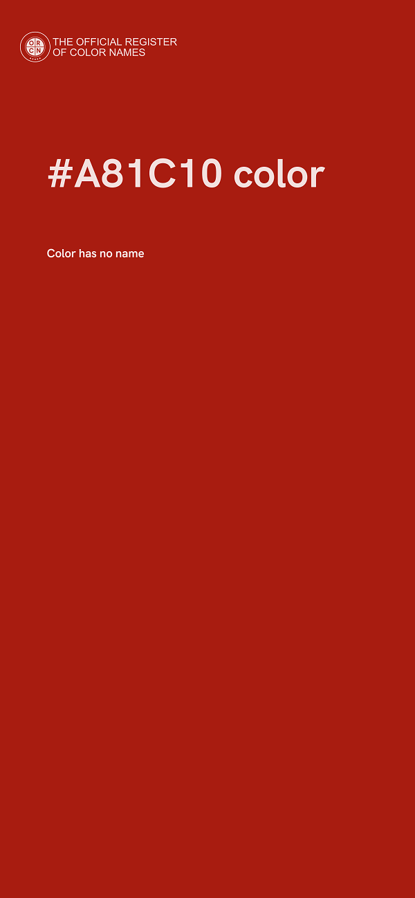 #A81C10 color image