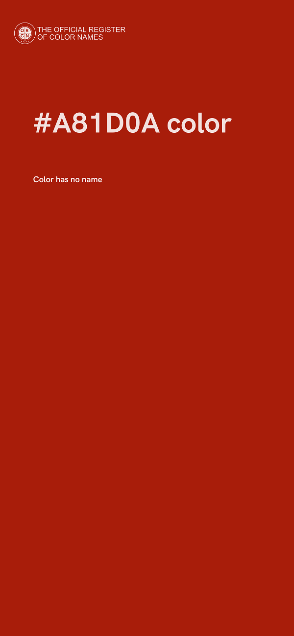 #A81D0A color image