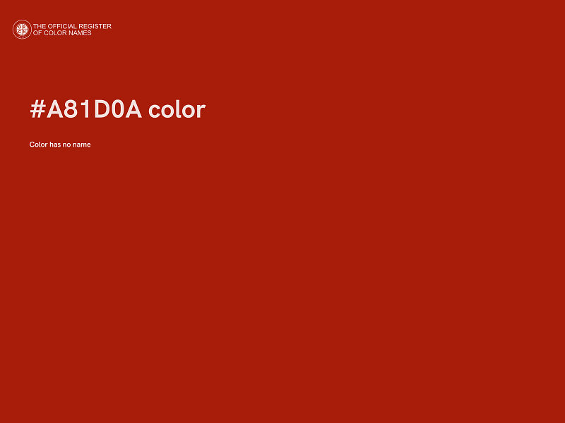 #A81D0A color image