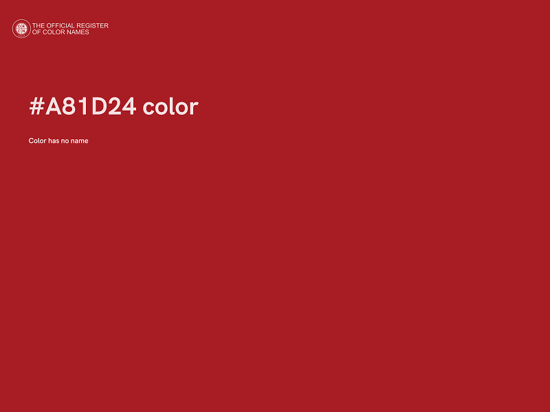 #A81D24 color image