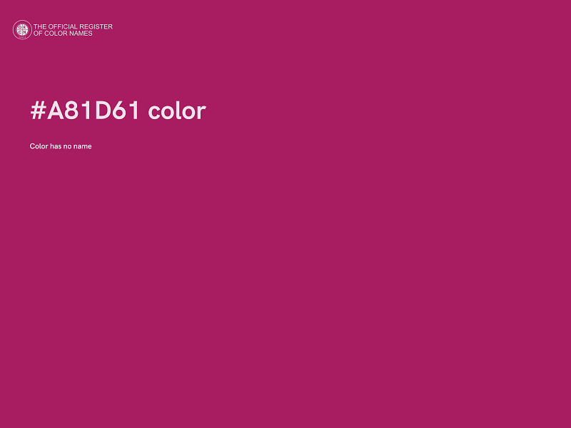 #A81D61 color image