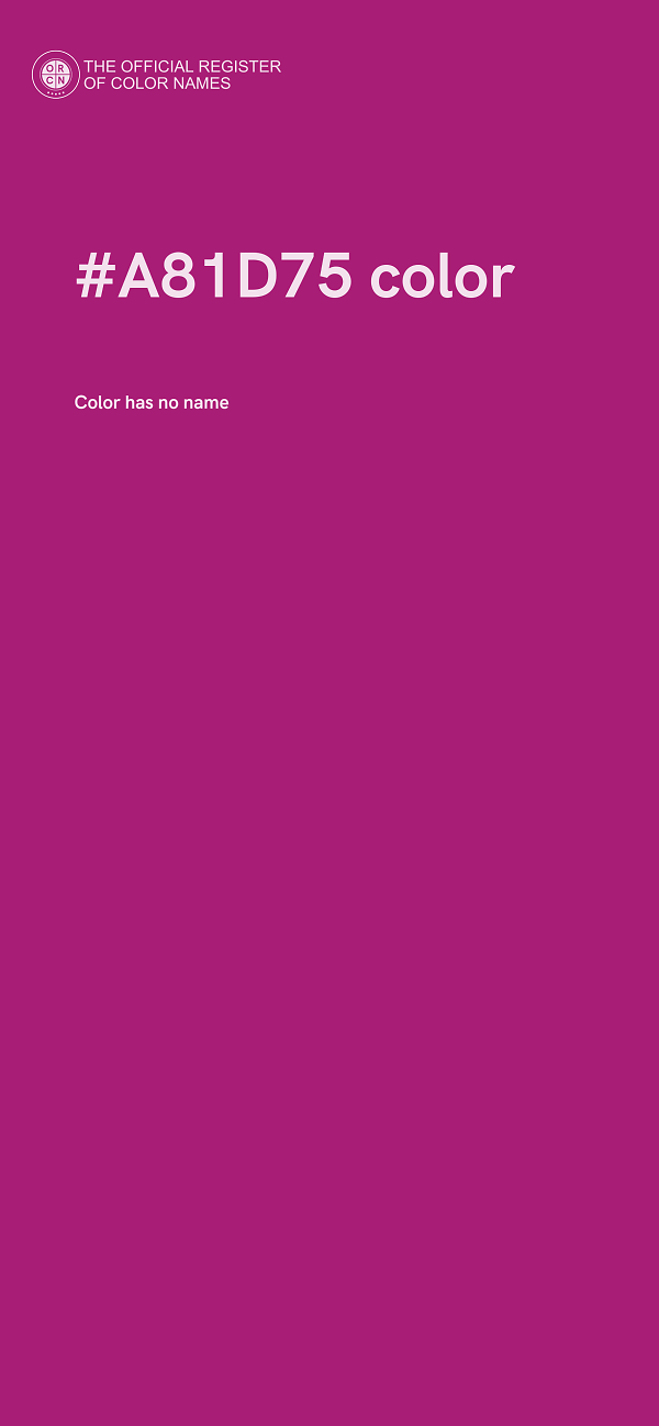 #A81D75 color image