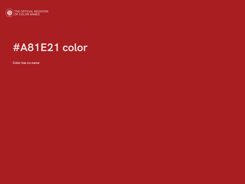 #A81E21 color image