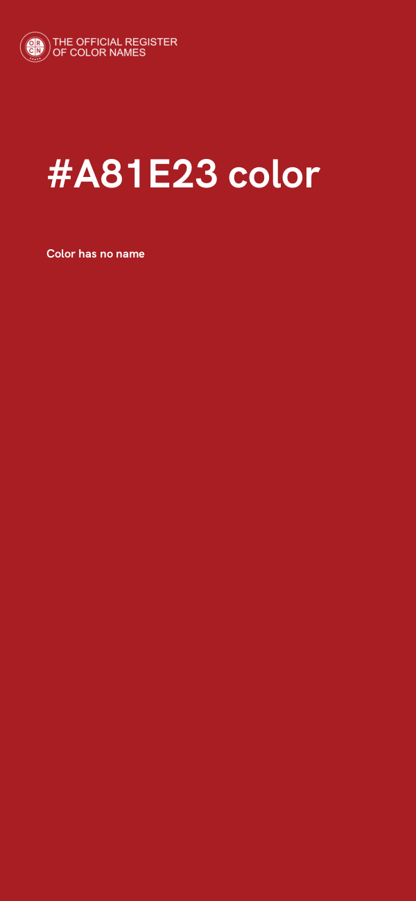 #A81E23 color image