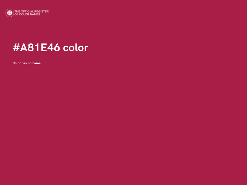 #A81E46 color image