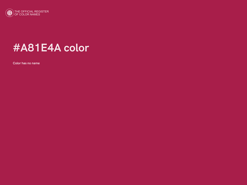 #A81E4A color image