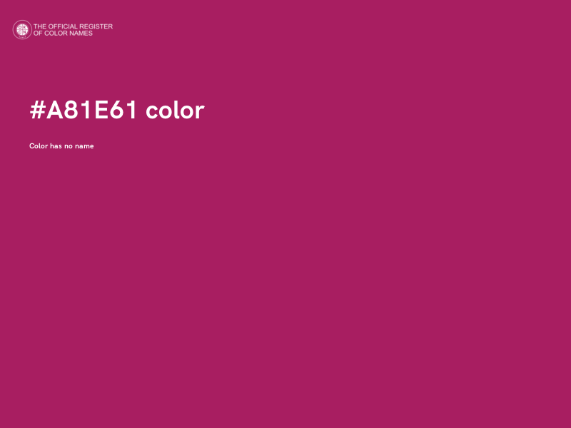 #A81E61 color image