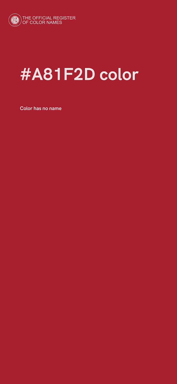 #A81F2D color image
