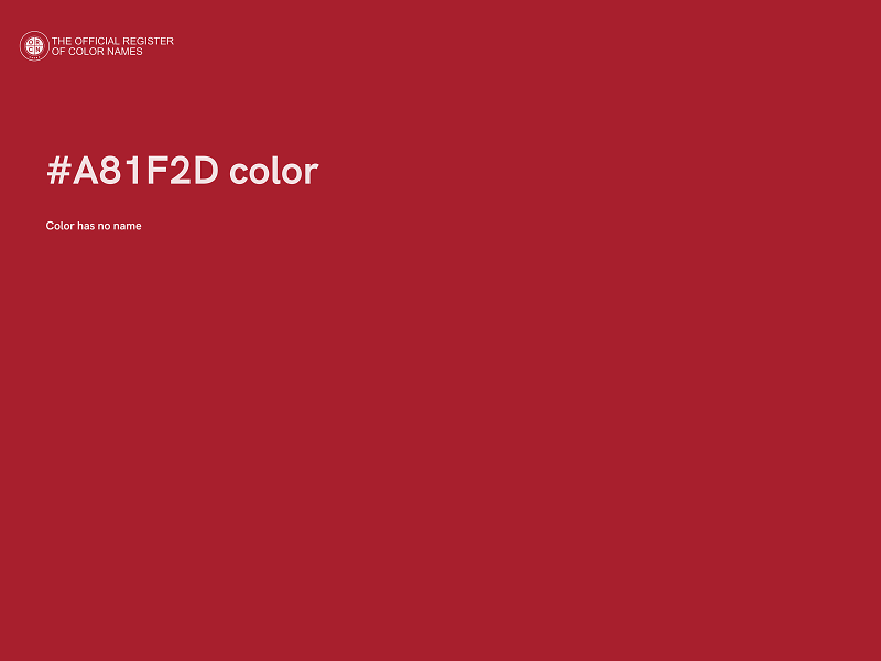 #A81F2D color image