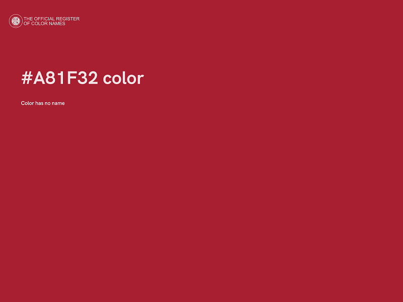 #A81F32 color image