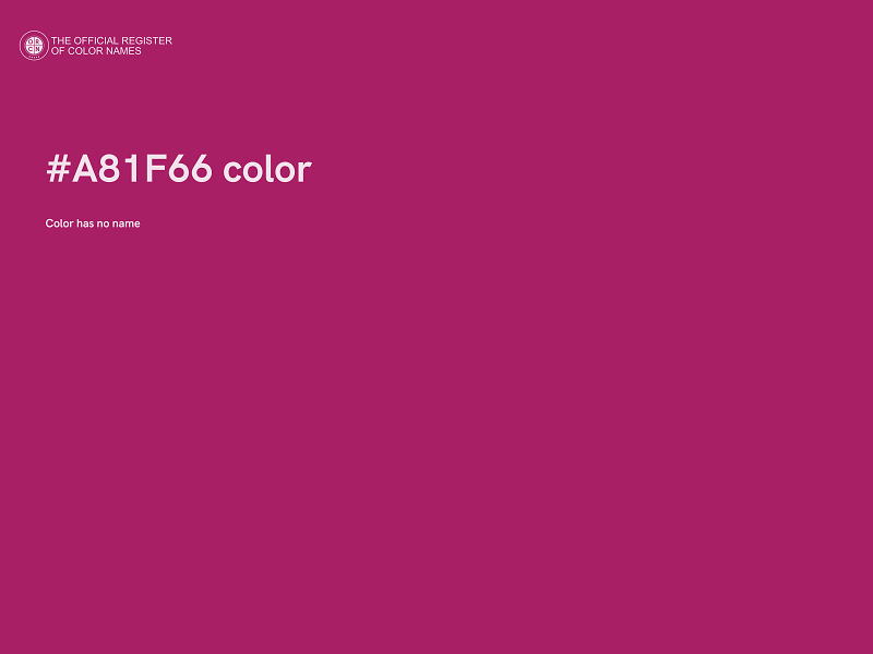 #A81F66 color image