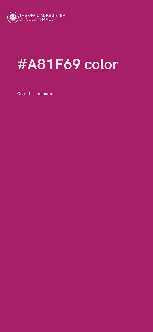 #A81F69 color image