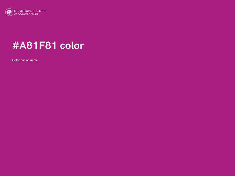 #A81F81 color image