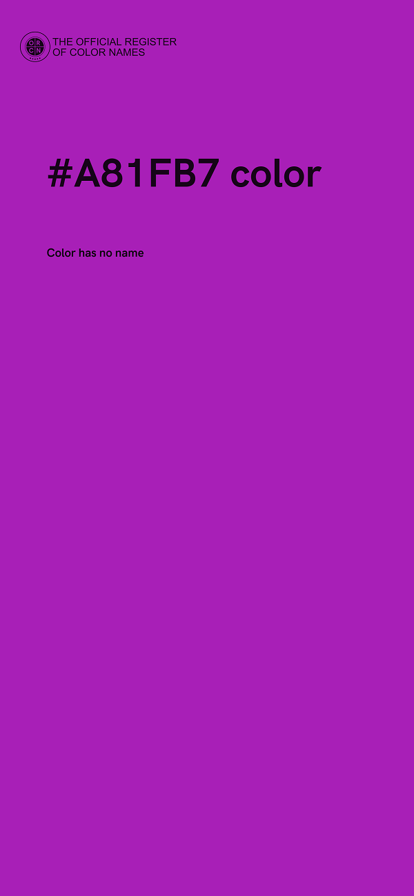 #A81FB7 color image