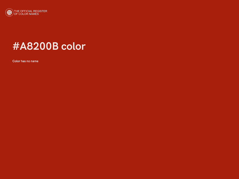 #A8200B color image