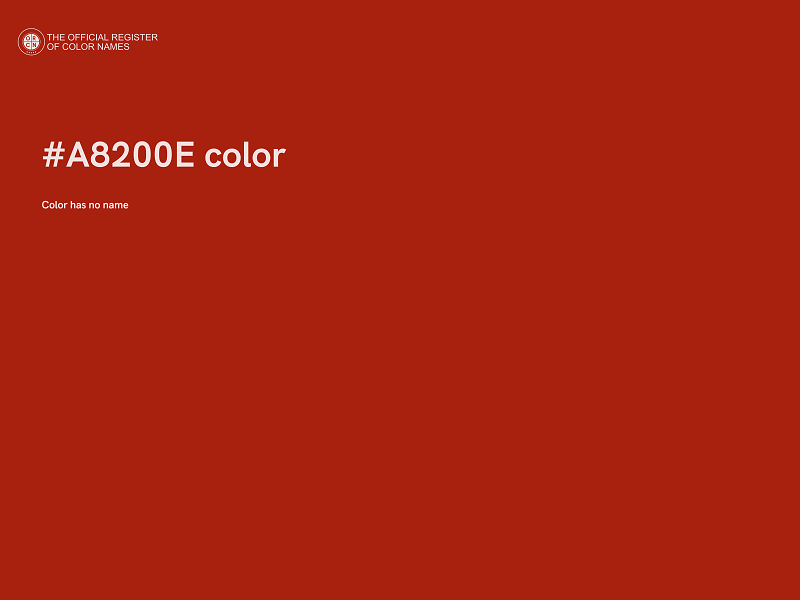 #A8200E color image