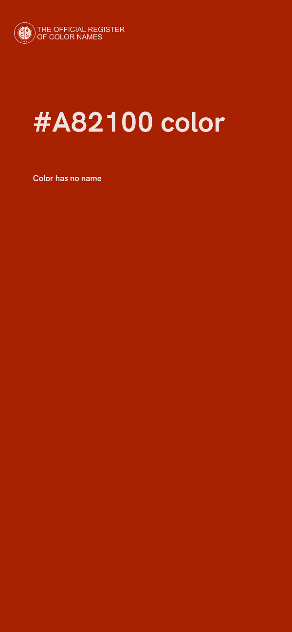 #A82100 color image