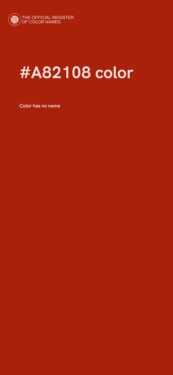 #A82108 color image