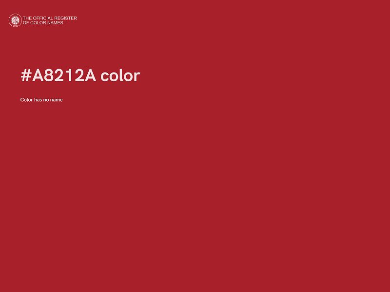#A8212A color image