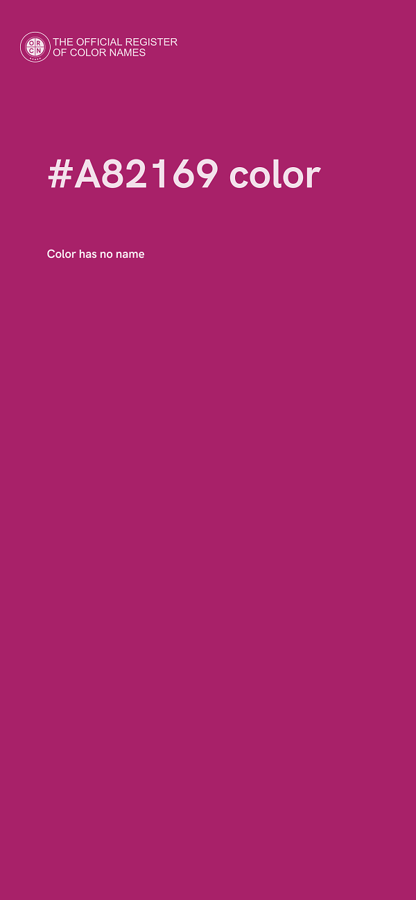 #A82169 color image