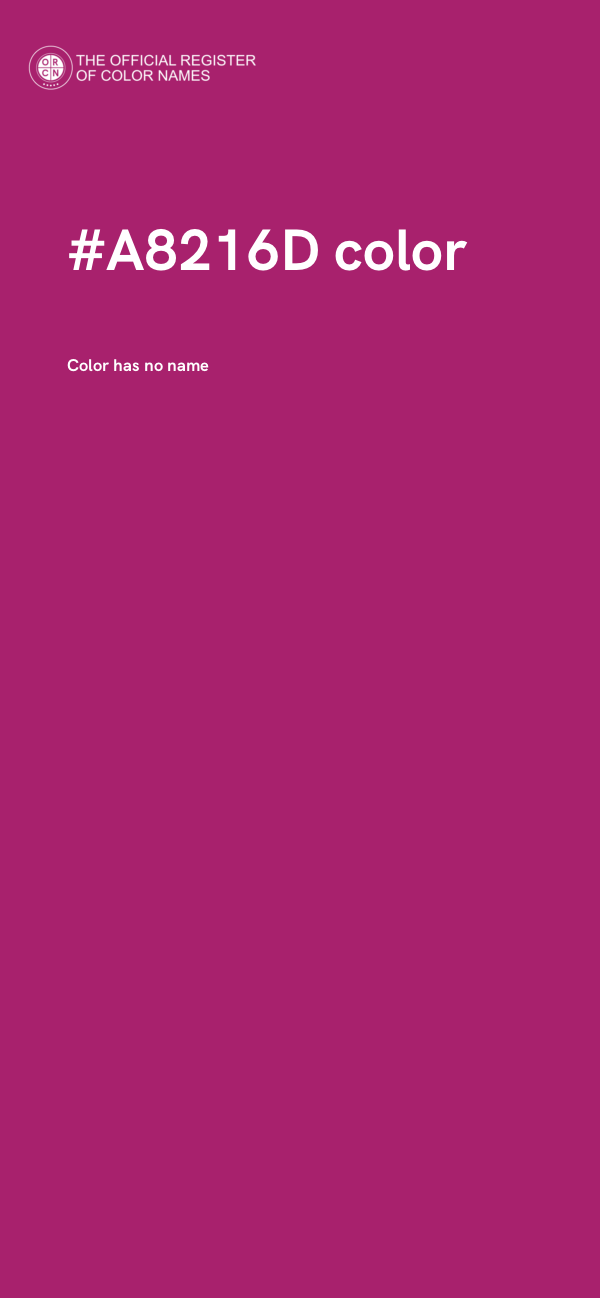 #A8216D color image