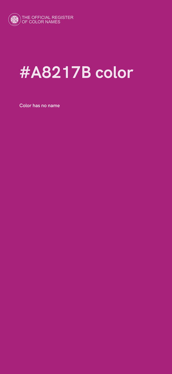 #A8217B color image