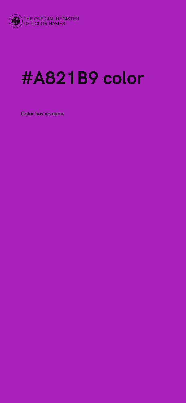 #A821B9 color image