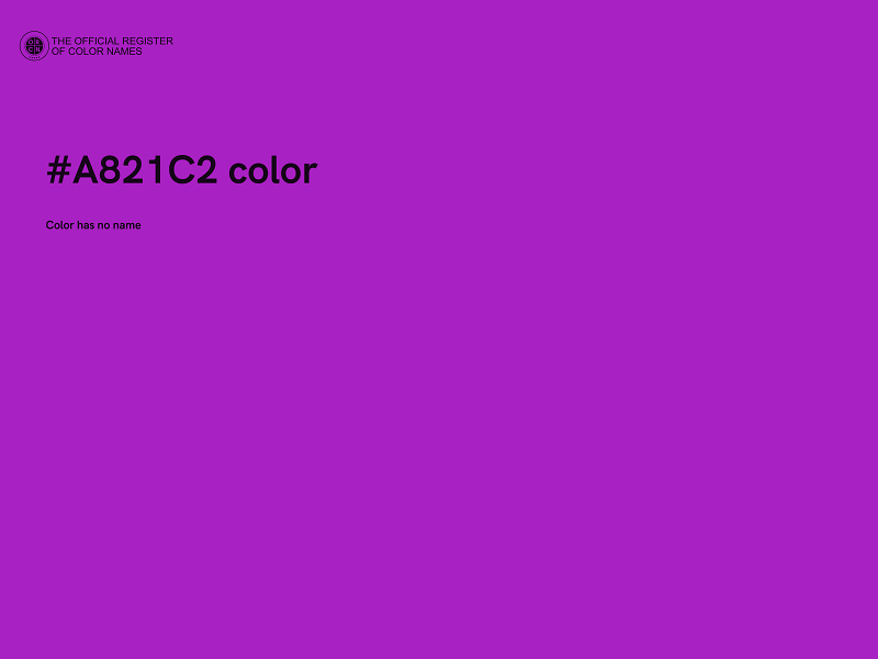 #A821C2 color image