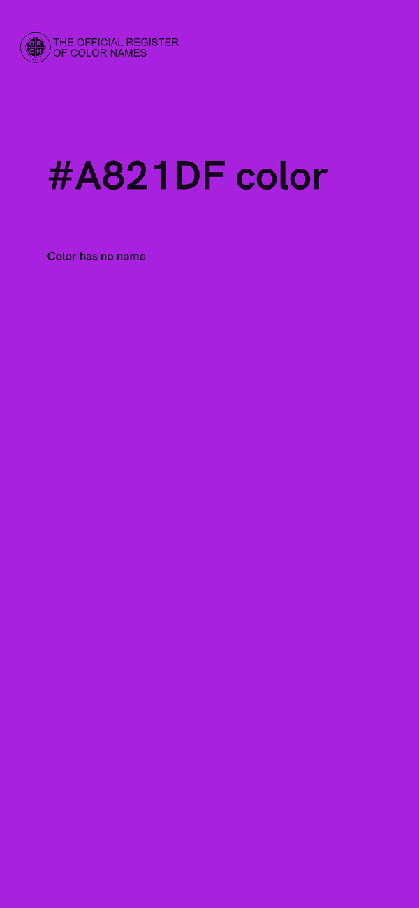 #A821DF color image