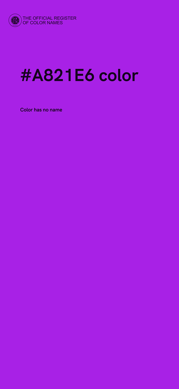 #A821E6 color image