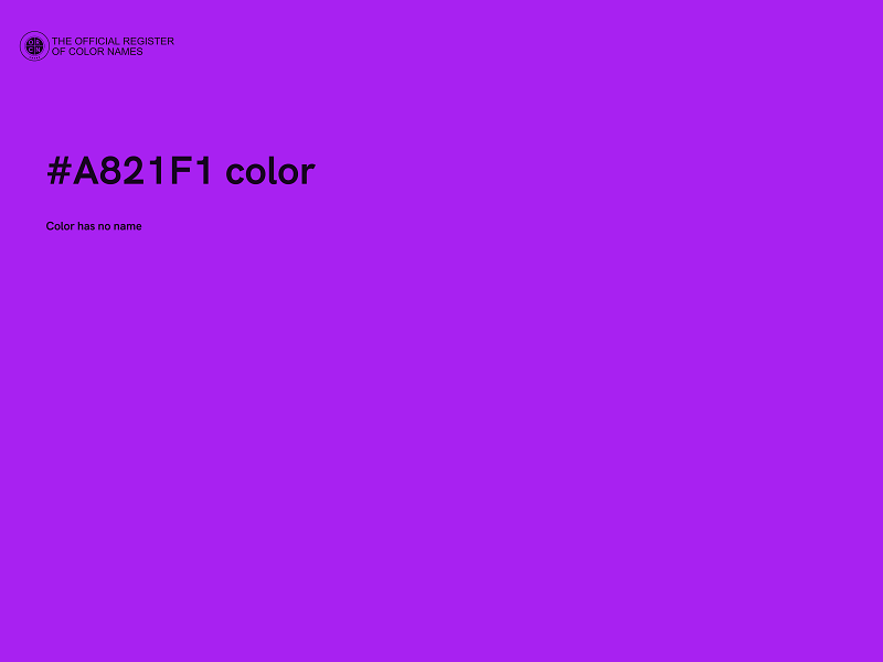 #A821F1 color image