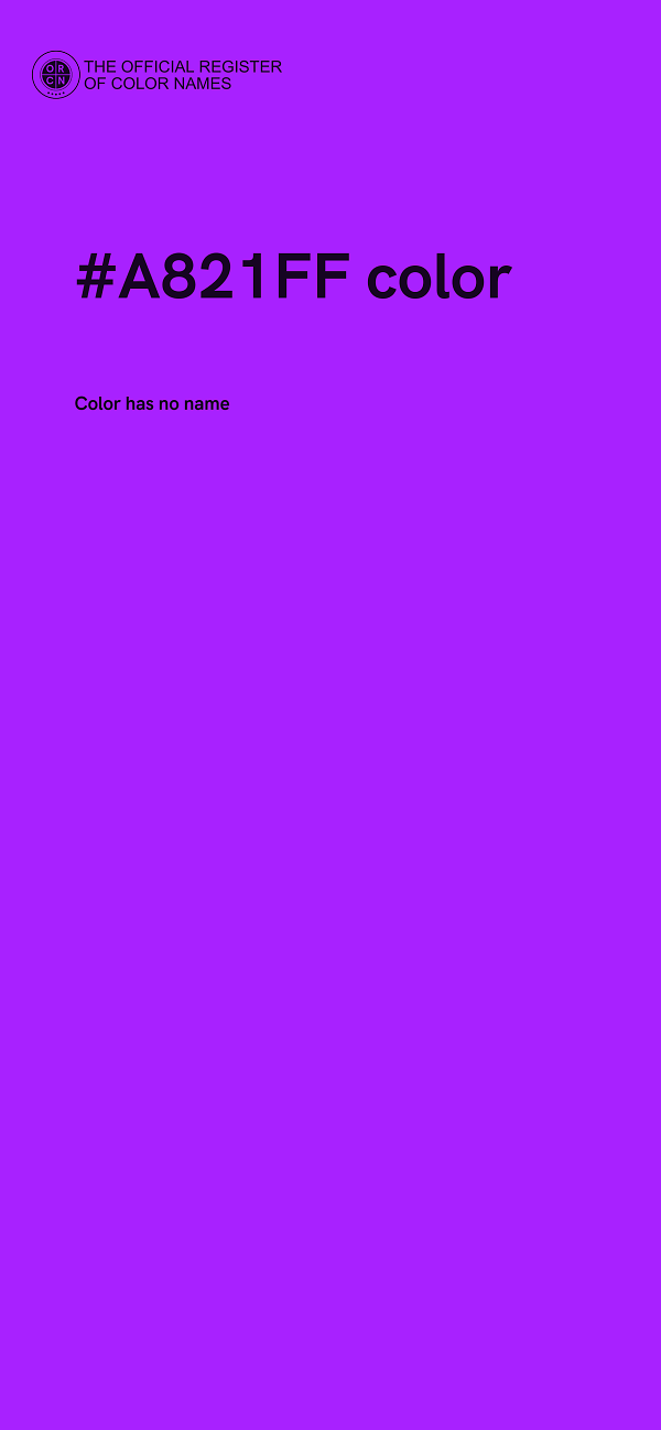 #A821FF color image
