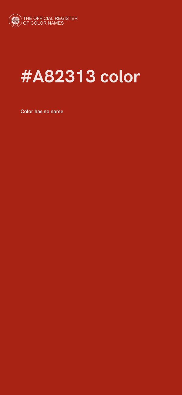 #A82313 color image