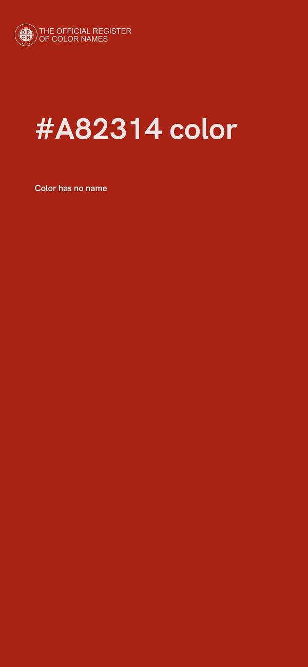 #A82314 color image