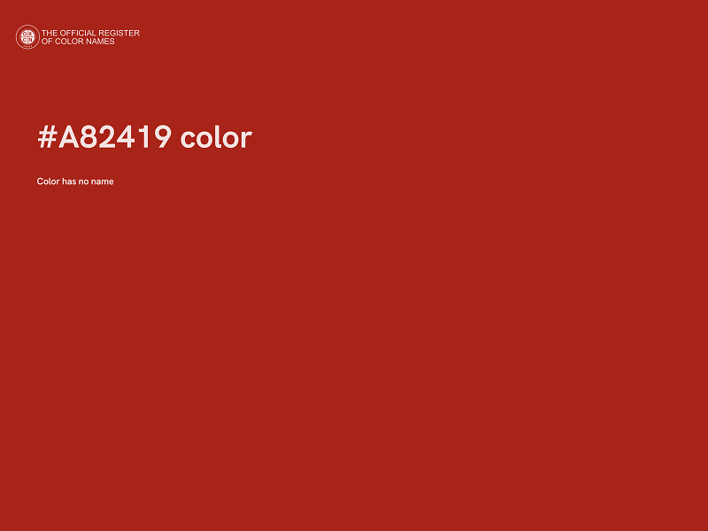 #A82419 color image