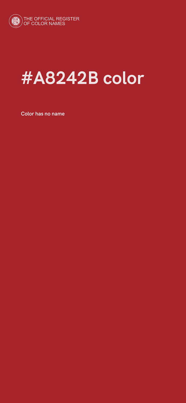 #A8242B color image