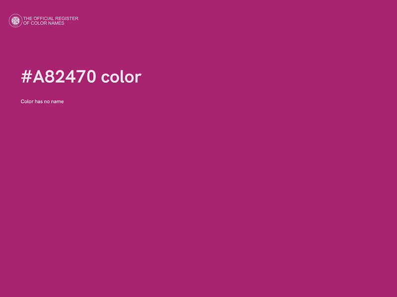 #A82470 color image